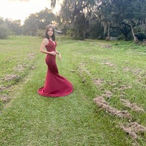 Maroon homecoming dress